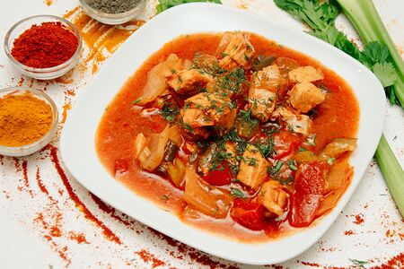 Курица с овощами