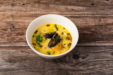 Сливочный суп с треской