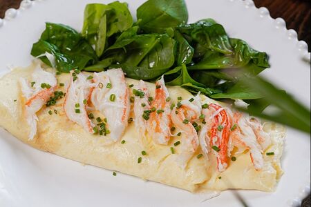 Омлет с крабом и рикоттой