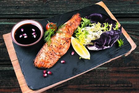 Семга на гриле