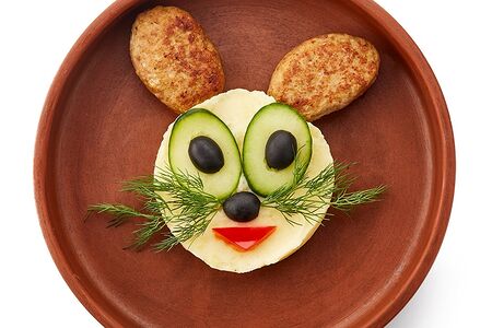 Картофельное пюре с куриными котлетками