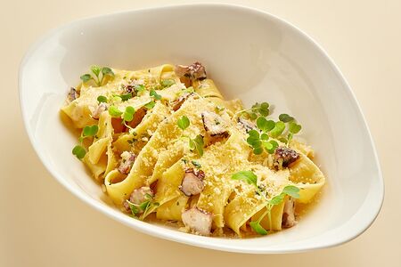 Паппарделле с осьминогом