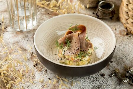 Оливье с говяжьим языком