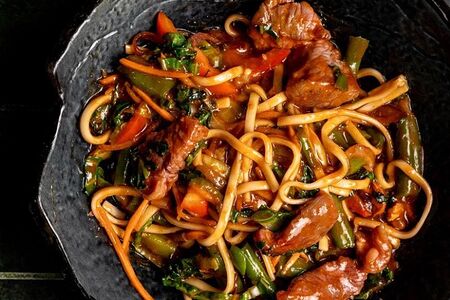 Удон с говядиной ким чи