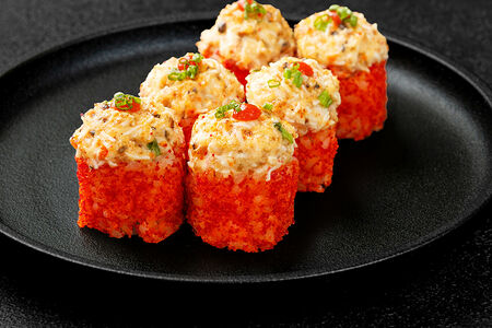 Запеченный ролл с угрем и снежным крабом