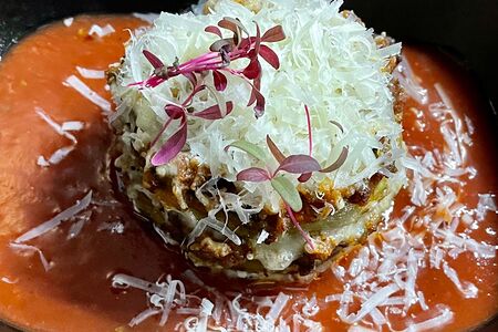 Мясная лазанья с баклажаном