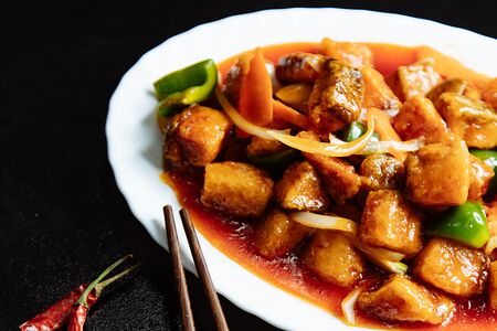 Кета в кисло-сладком соусе