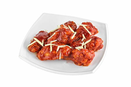 Крылья медовые с чесноком