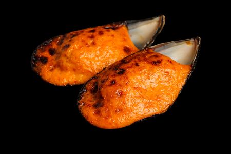 Запеченные мидии спайси