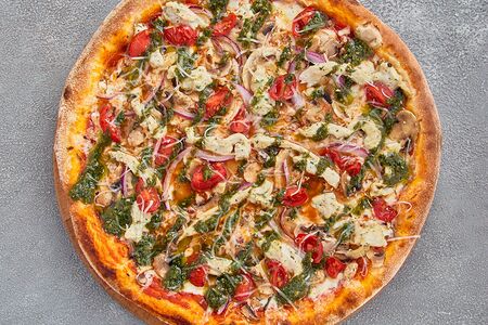 Курица с грибами и песто