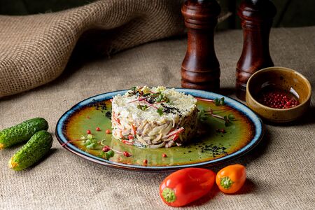 Салат с языком