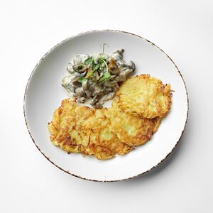 Драники с грибами