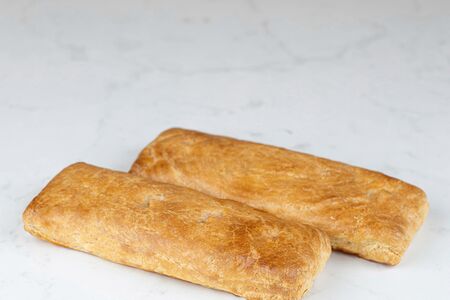 Слойка с картофелем, мясом и грибами