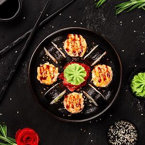 Острый ролл с угрем 