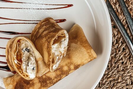 Блинчики с творогом рикотта