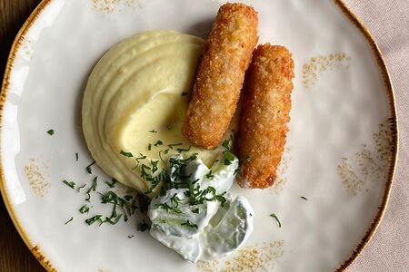 Куриные котлетки с картофельным пюре