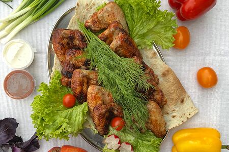 Куриные крылышки на мангале