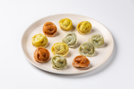 Пельмени цветные