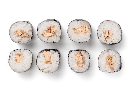 Мини ролл с лососем терияки