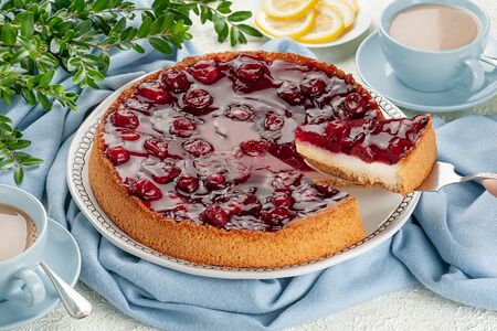 Творожно-вишневый тарт