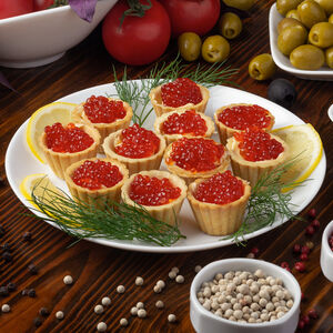 Икра красная зернистая в тарталетках