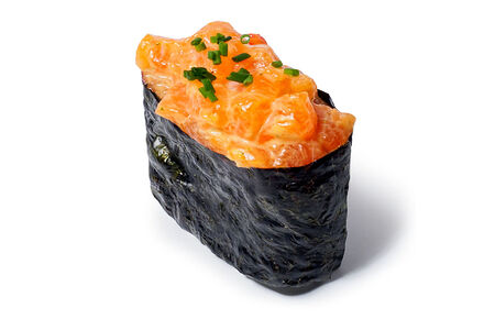 Гункан лосось спайси