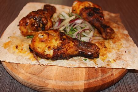 Куриная голень на мангале