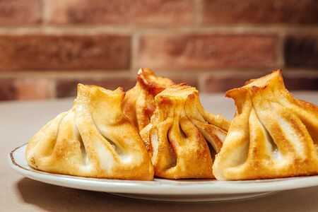 Жареные хинкали из баранины 3шт