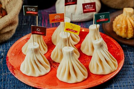 Хинкали с картофелем и грибами