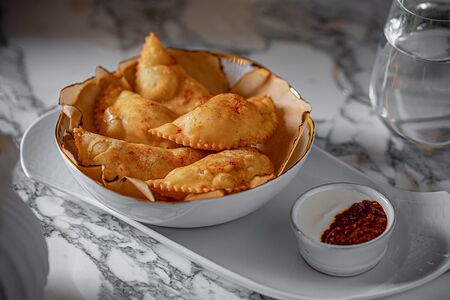 Мини-чебуреки с рубленой бараниной