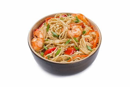 Рамен с тигровой креветкой