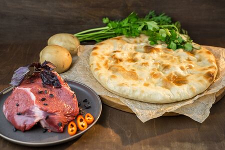 Пирог с говядиной и картошкой