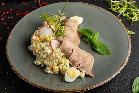 Оливье с языком