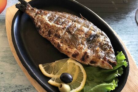 Дорадо на мангале