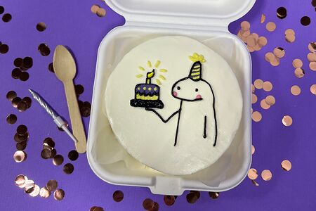 Бенто-торт Ваниль-клубника