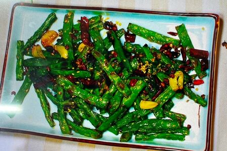 Жареная острая фасоль