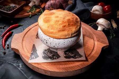 Лапша с копченым цыпленком