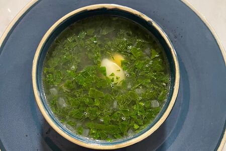 Суп из телятины со шпинатом