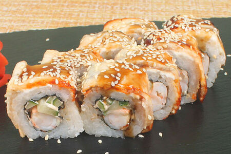 Ролл унаги эби (острый)