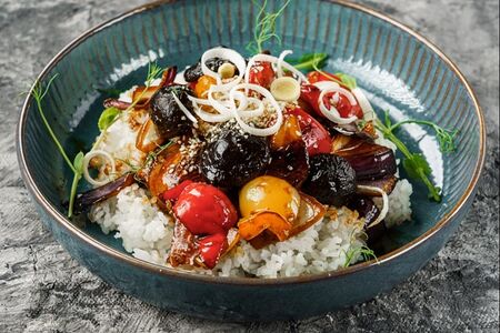 Азиатский рис с овощами