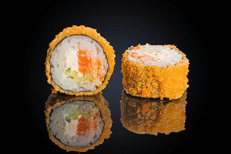 Ролл сяке темпура