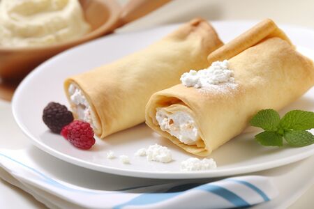 Два блинчика с творогом