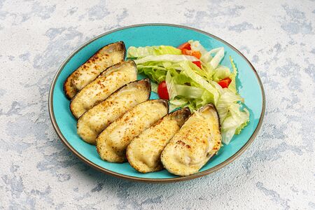 Мидии с сыром пармезан