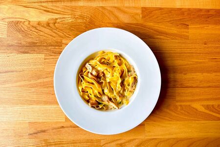 Паста с лисичками