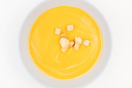 Крем-суп из тыквы с гренками