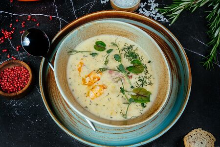 Чаудер с креветкой