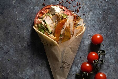 Роб рой в греческой пите с вырезкой из свинины