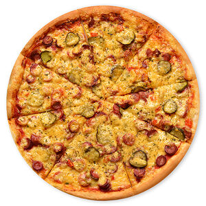 Пицца с охотничьими колбасками 32 см