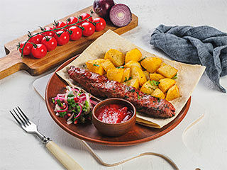 Люля-кебаб из курицы с картофелем