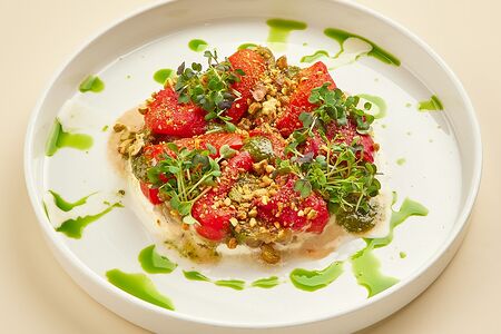 Страчателла с печеными овощами